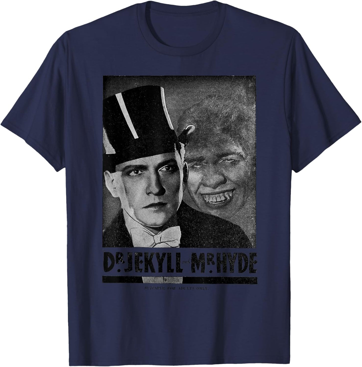 Dr. Jekyll & Mr. Hyde Horror Retro Halloween Monster T-Shirt - T-Shirt | Navy