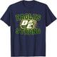 Desoto Eagles Logo Strong Flag HS T-Shirt - T-Shirt | Navy