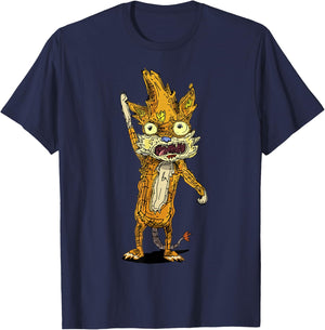 Mademark x Rick and Morty - Rick and Morty Squanchy to the Rescue on Black T-Shirt - T-Shirt | Navy
