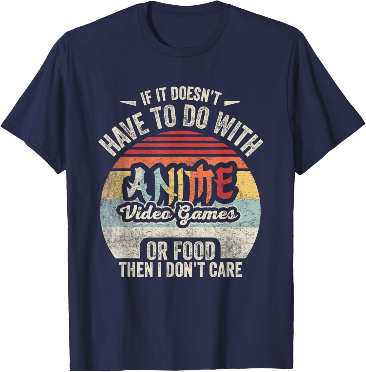 Vintage Anime Video Game Food Shirt Video Games Food Anime T-Shirt - T-Shirt | Navy