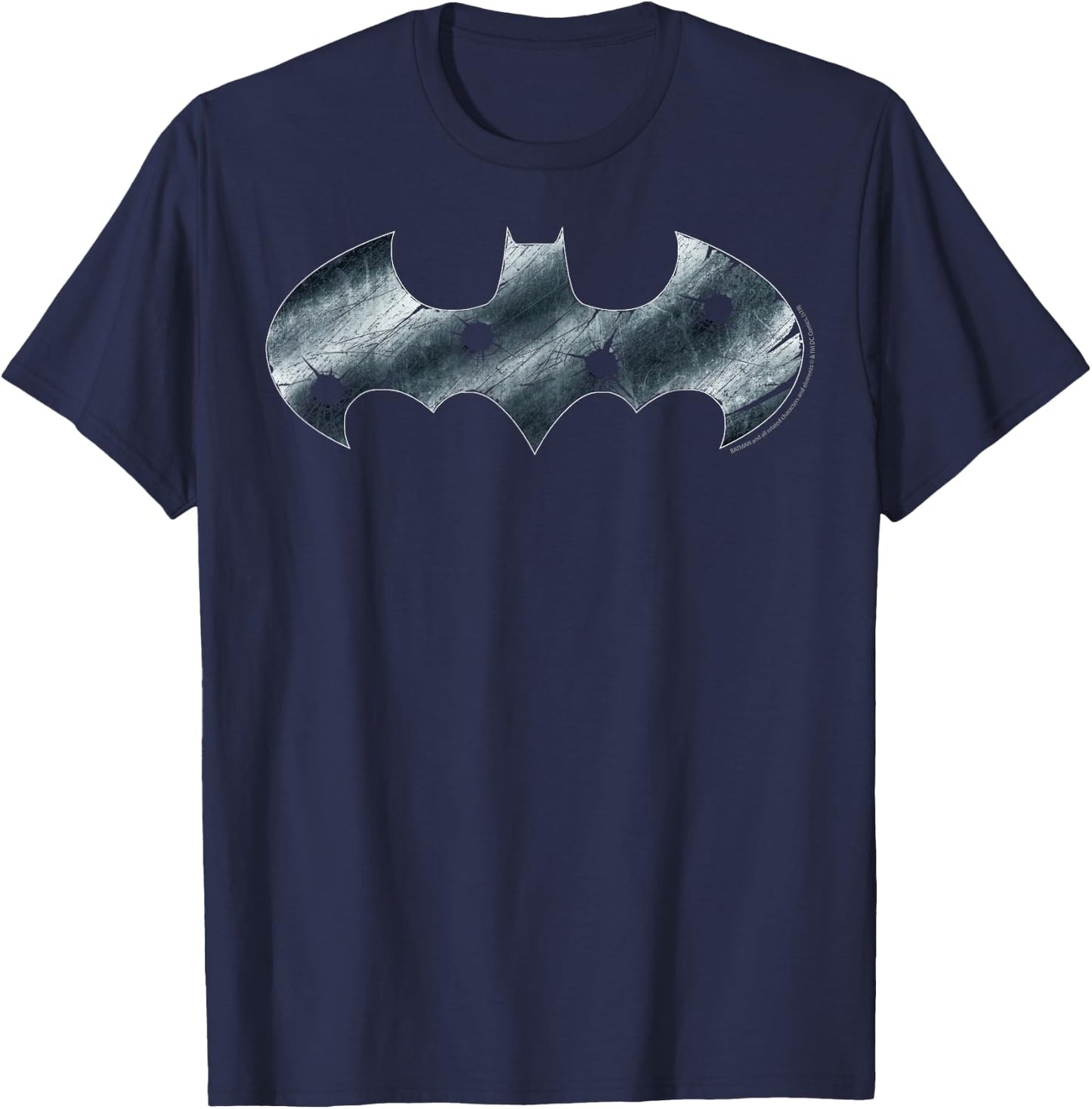 DC Comics Batman Steel Logo T-Shirt - T-Shirt | Navy