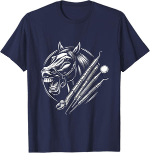 Equine Dentistry Horse Lover Designs T-Shirt - T-Shirt | Navy