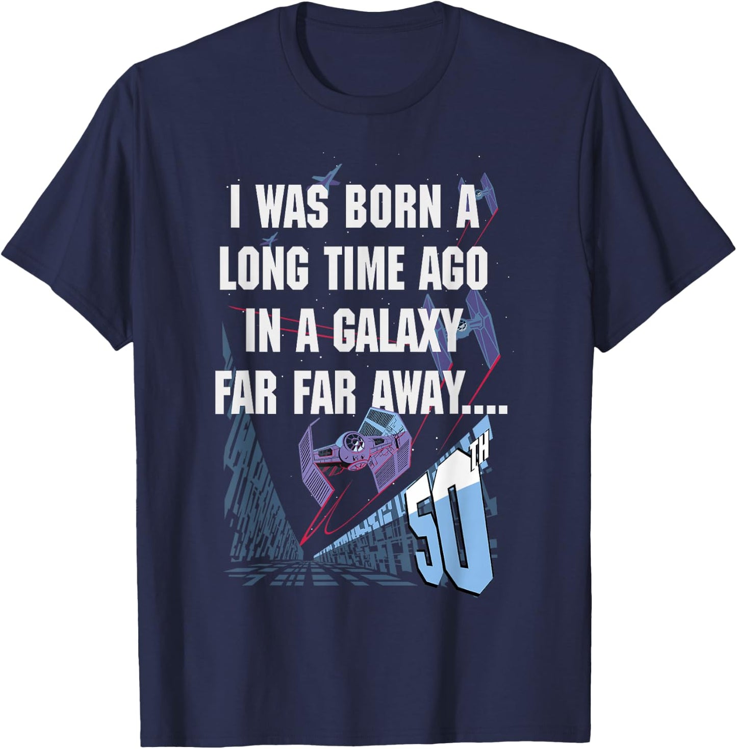 Star Wars I Was Born A Long Time Ago 50th Birthday Disney+ T-Shirt - T-Shirt | Navy