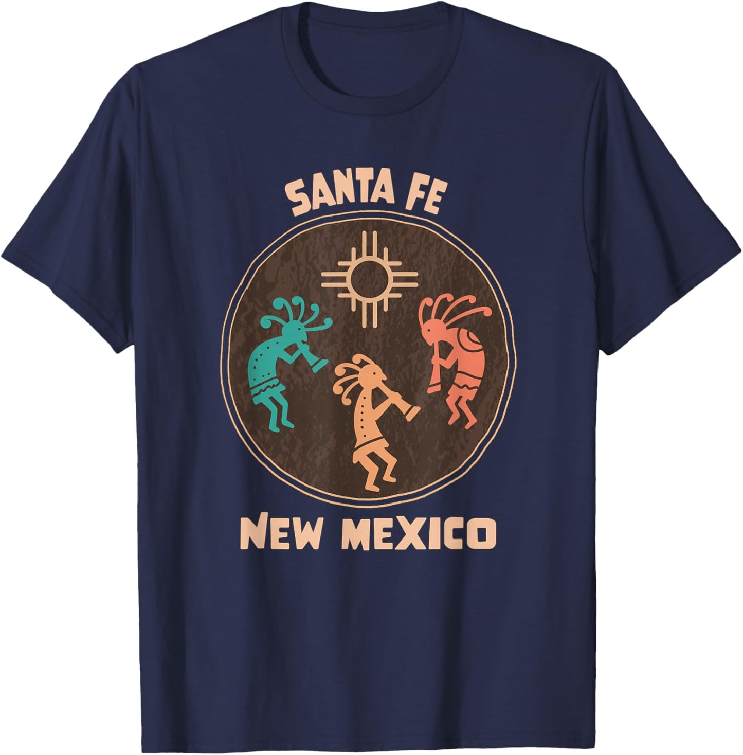 Santa Fe New Mexico Kokopelli Vacation Souvenir T-Shirt - T-Shirt | Navy