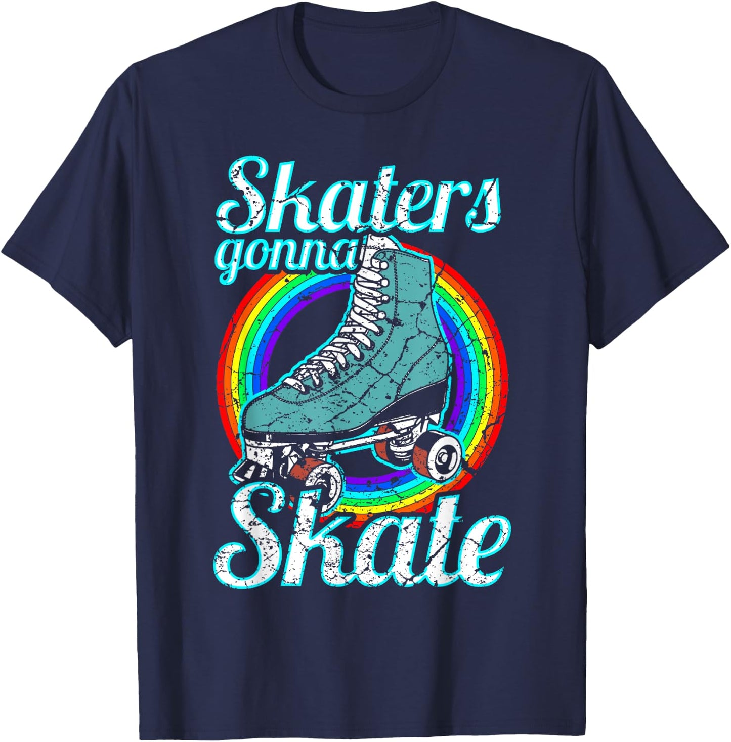 Retro Skaters Gonna Skate Roller Skate T-Shirt - T-Shirt | Navy