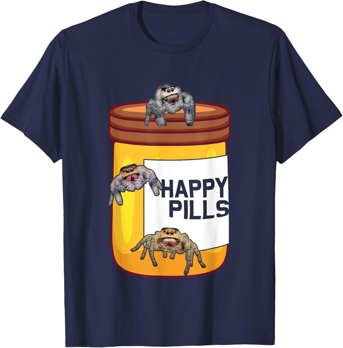 Classic Jumping Spiders Collector Exotic Pet Owner Lifestyle T-Shirt - T-Shirt | Navy