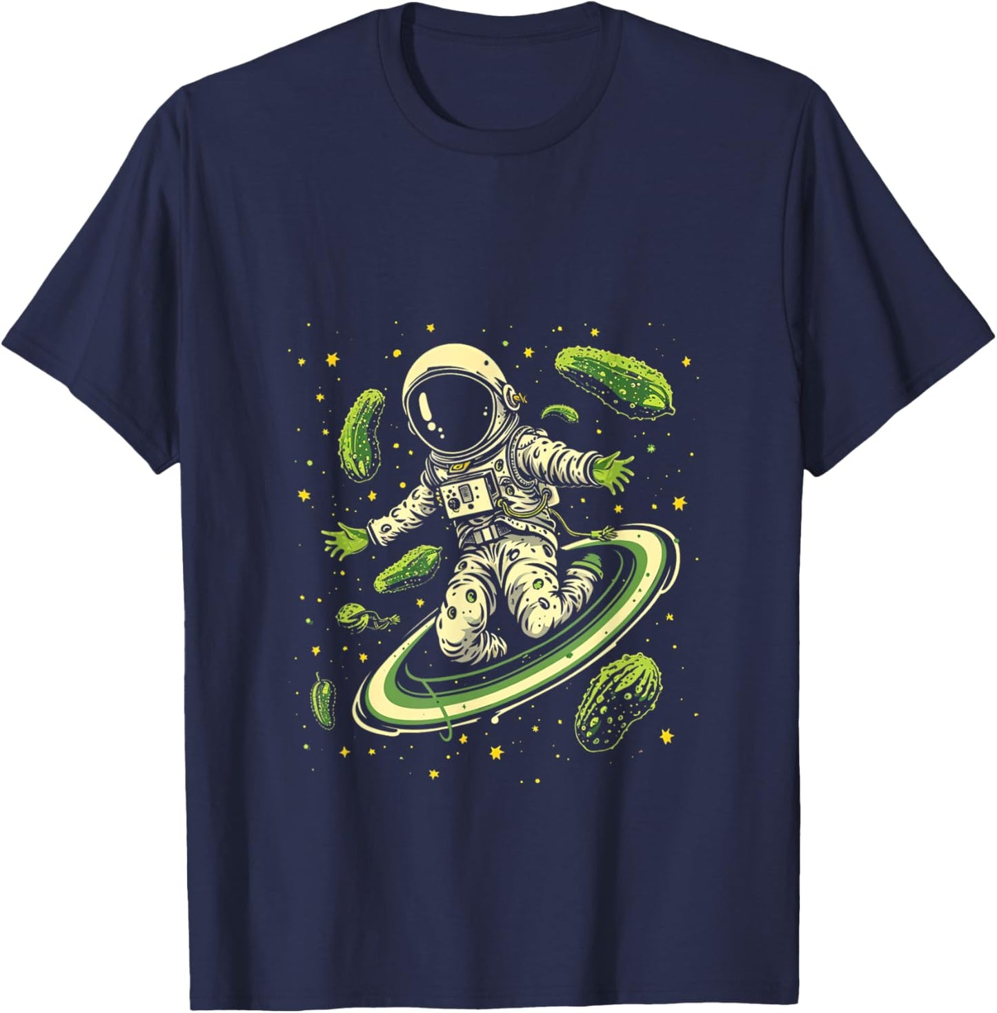 Space Astronaut Pickle T-Shirt - T-Shirt | Navy