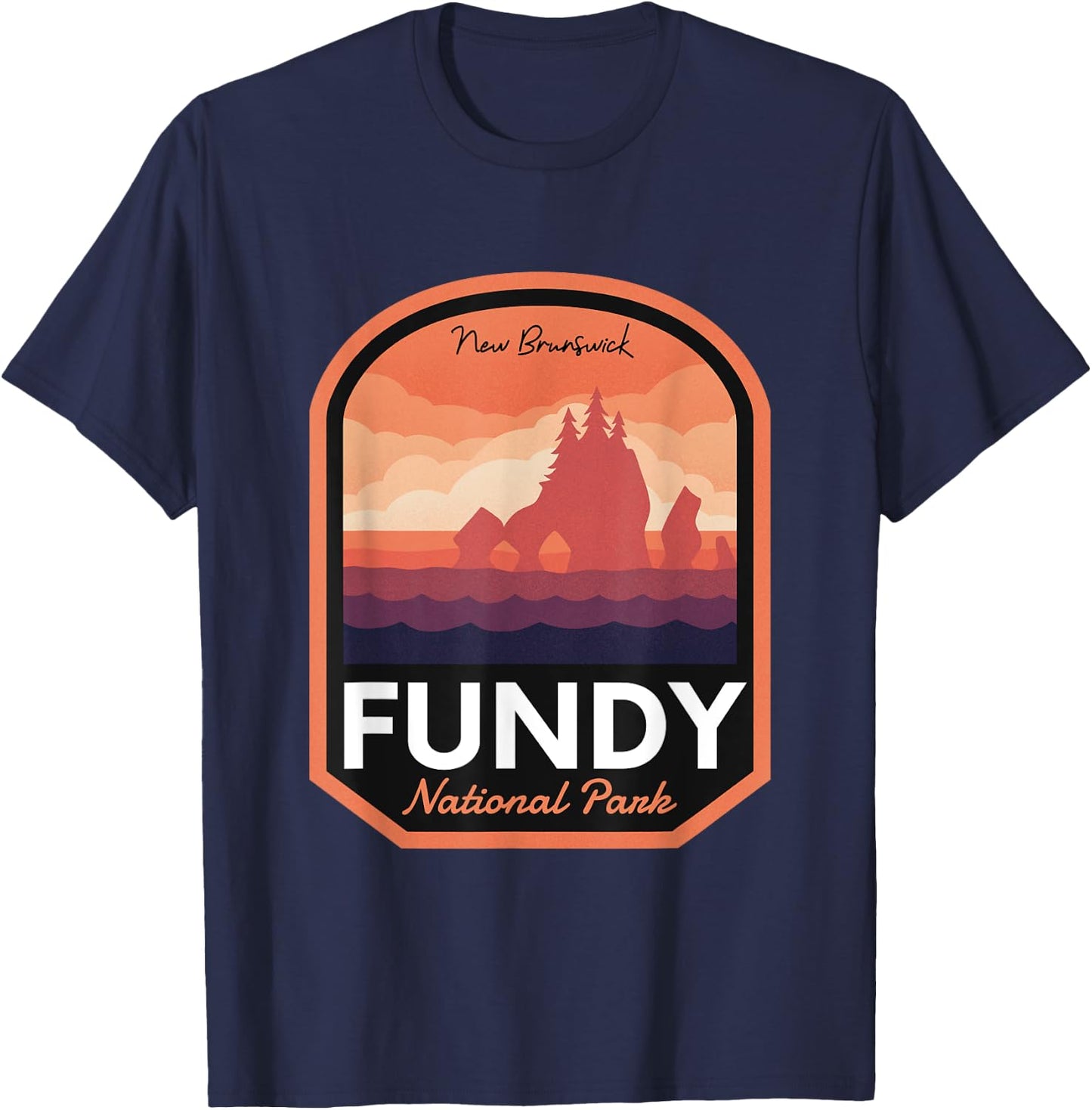 Fundy National Park New Brunswick T-Shirt - T-Shirt | Navy