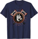 Cool Viking Fenrir Emblem: Norse Mythology Wolf Wild Symbol T-Shirt - T-Shirt | Navy