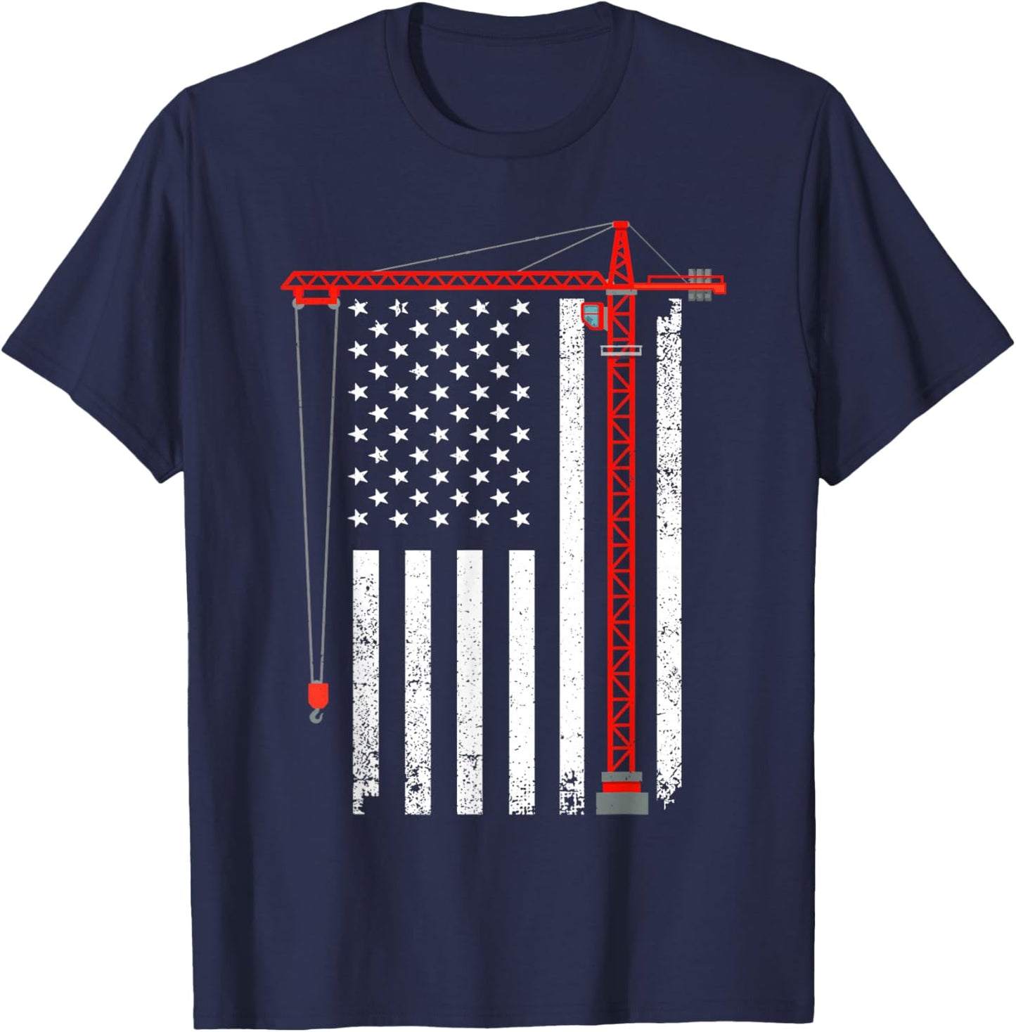 Cool Crane Operator Art Women Tower Crane Operator T-Shirt - T-Shirt | Navy