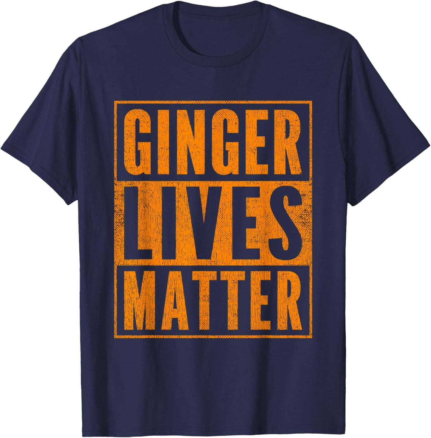 Funny Ginger Lives Matter Old School Graphic Redhead T-Shirt - T-Shirt | Navy