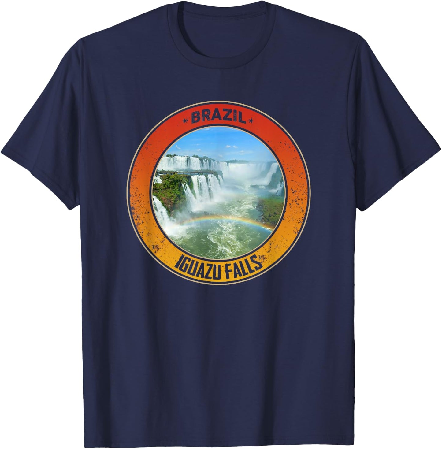 Iguazu Falls - Brazil Travel T-Shirt - T-Shirt | Navy