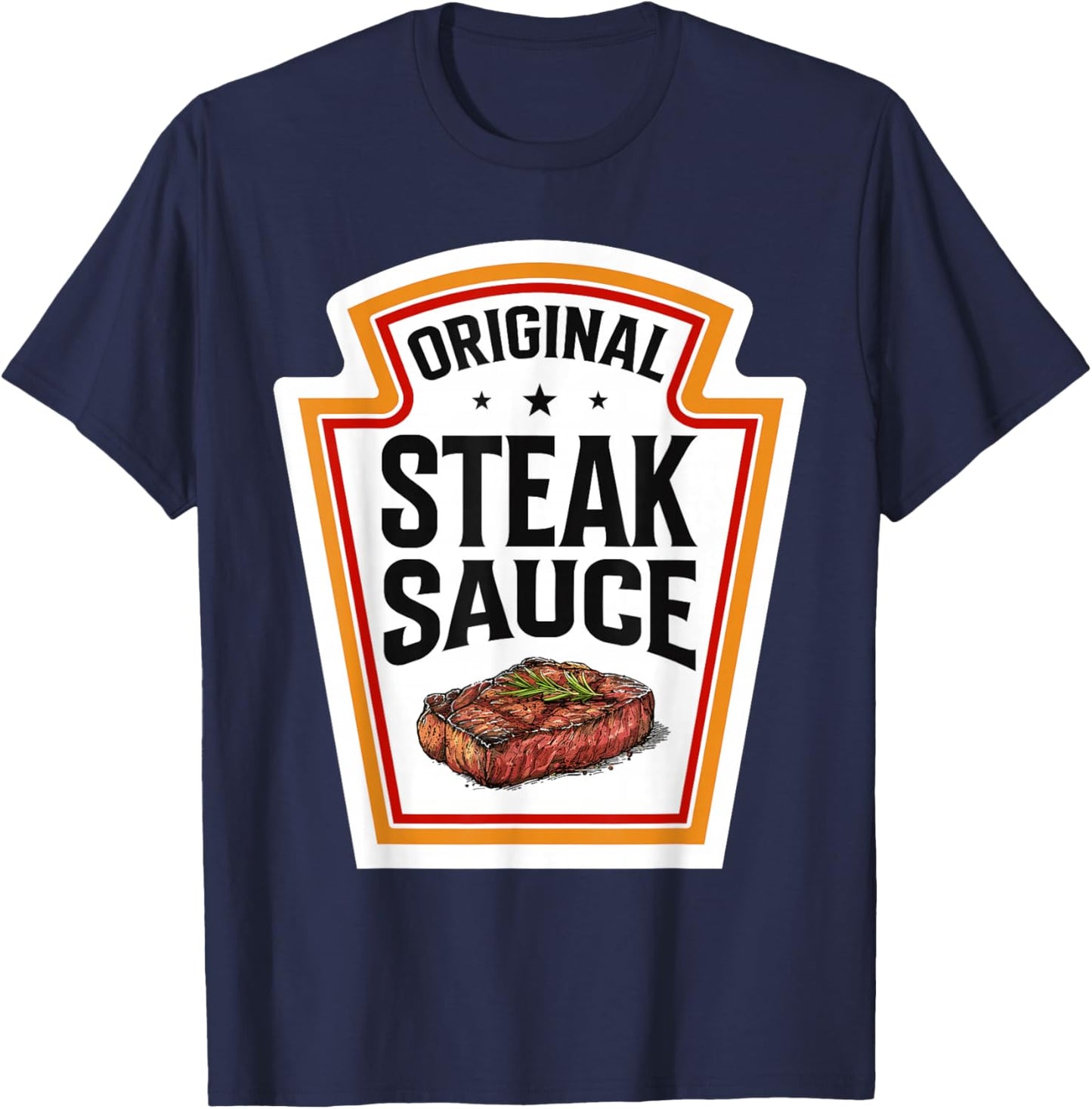 Original Steak Sauce Halloween Costume Family Group Matching T-Shirt - T-Shirt | Navy