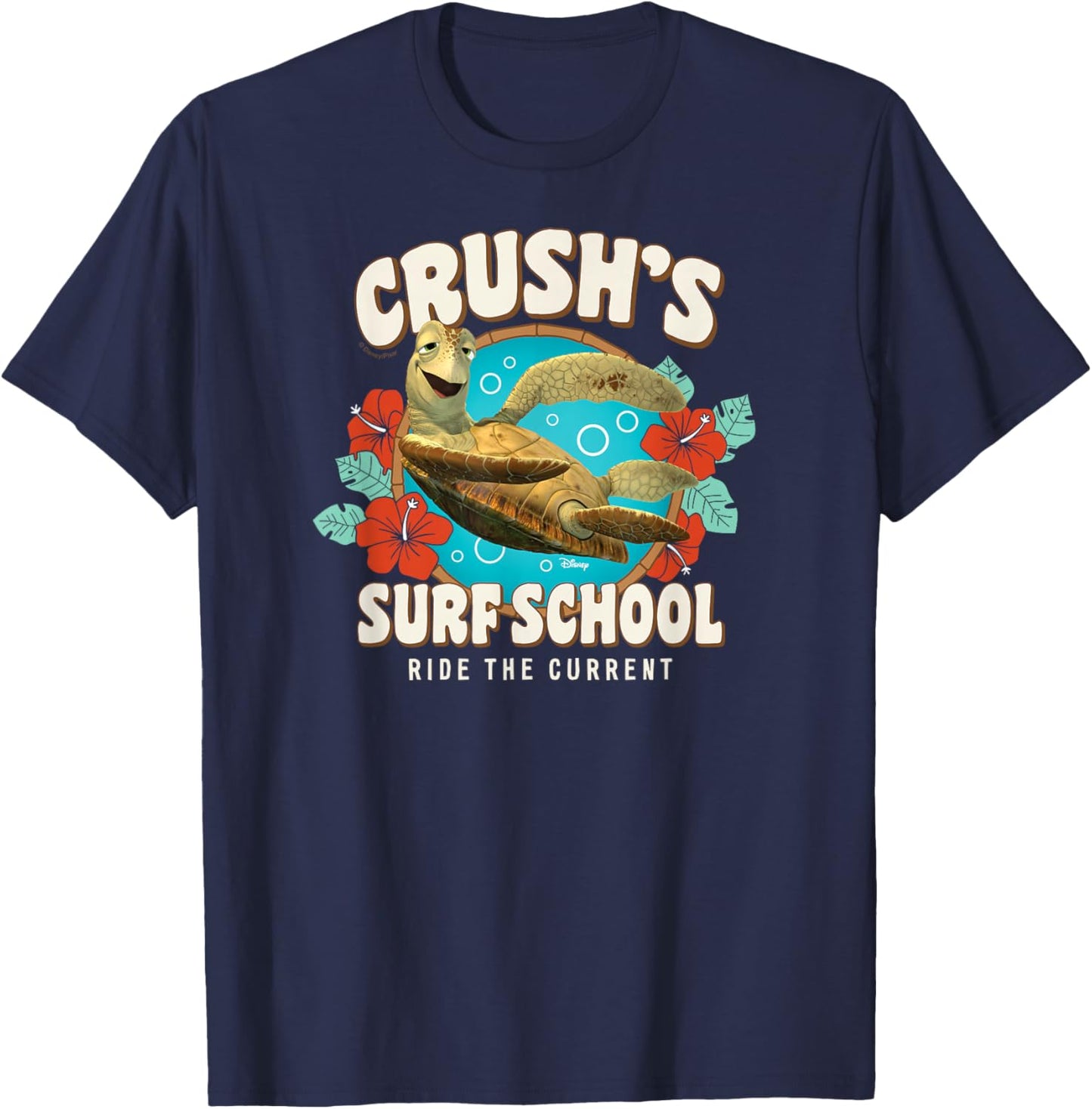Finding Nemo - Crush's Surf School T-Shirt - T-Shirt | Navy