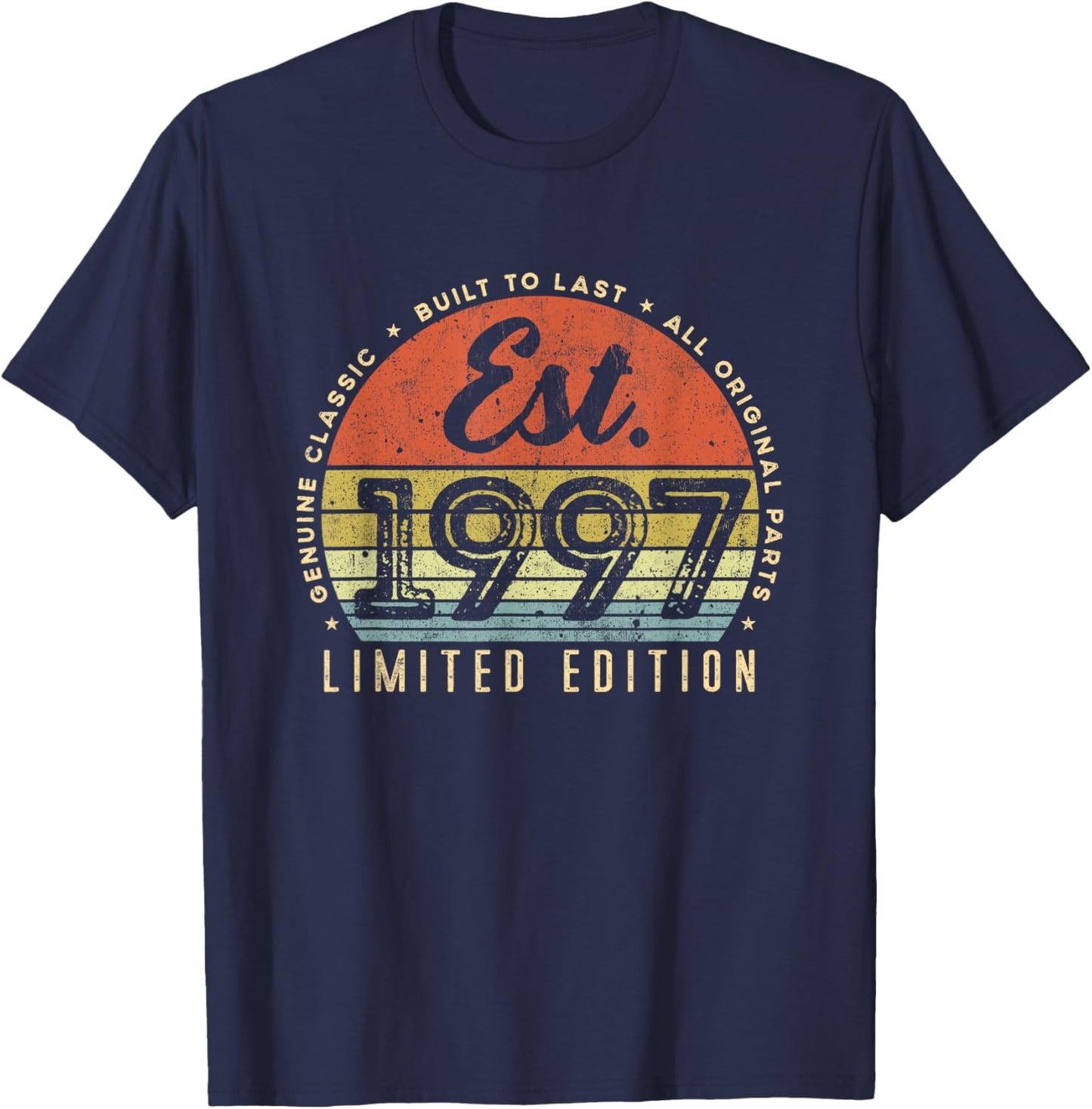 Est 1997 Vintage Edition Classic Born in 1997 Retro Birthday T-Shirt - T-Shirt | Navy