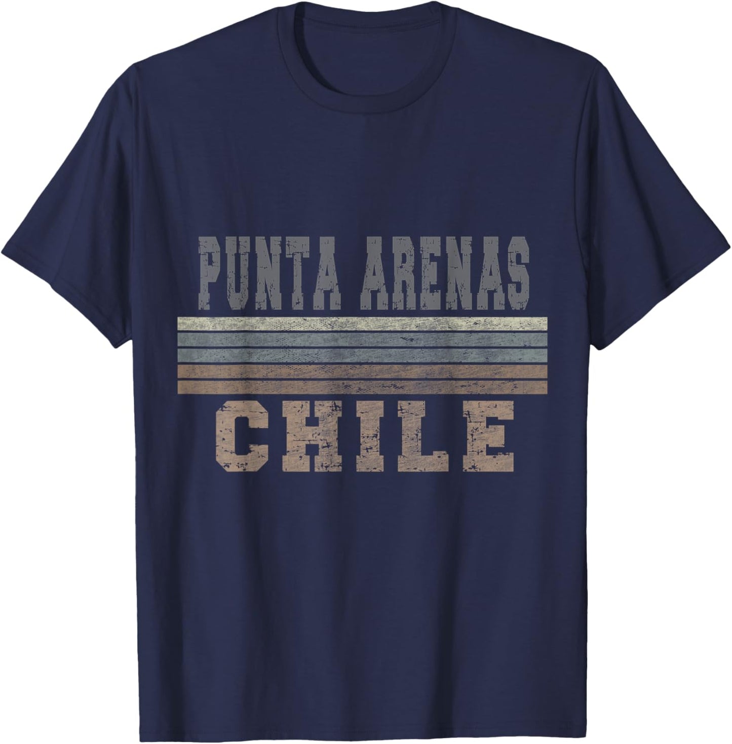 Retro Punta Arenas Chile T-Shirt - T-Shirt | Navy