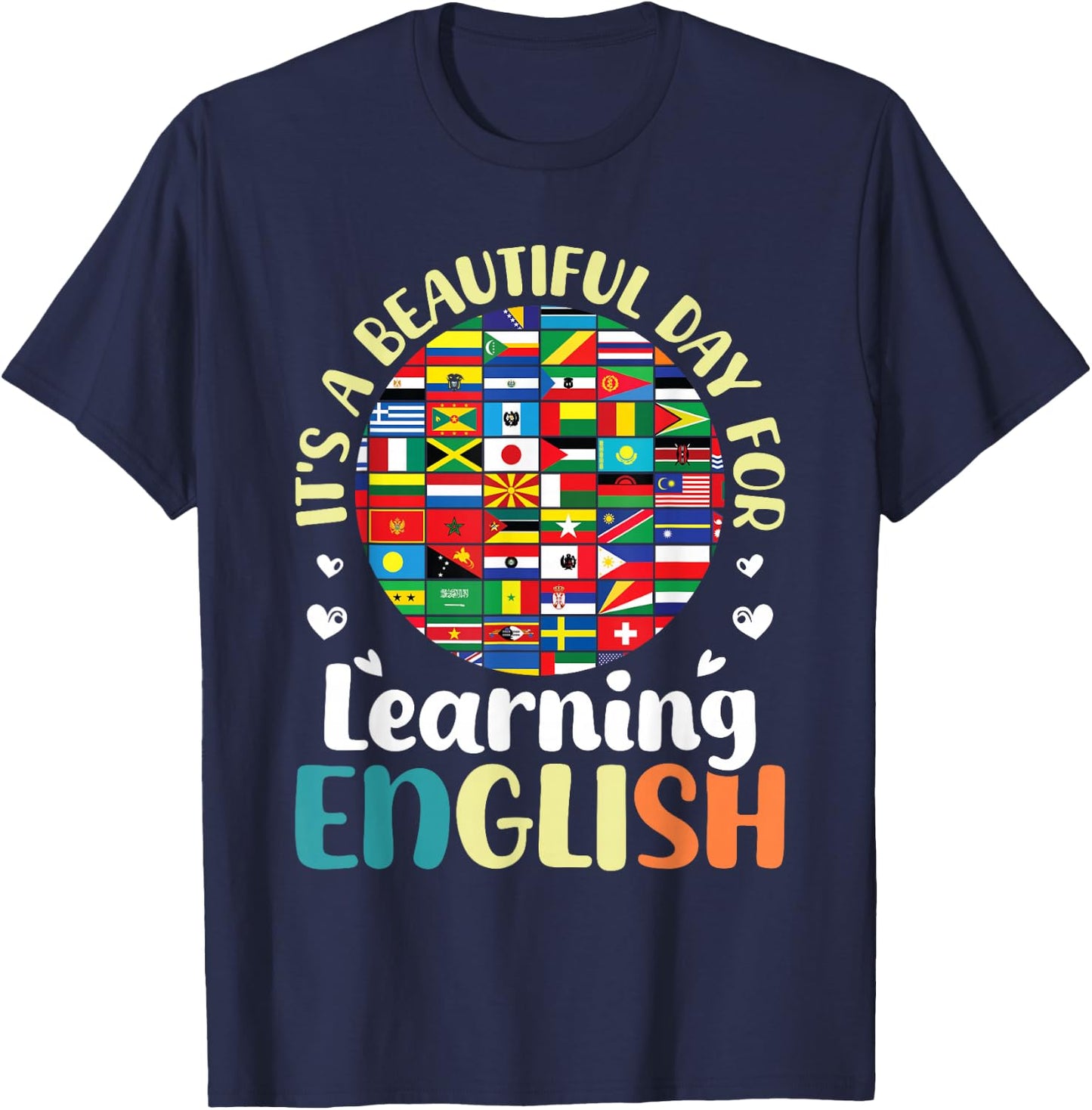 ELL Teacher Outfits for English Language ELL Teacher T-Shirt - T-Shirt | Navy