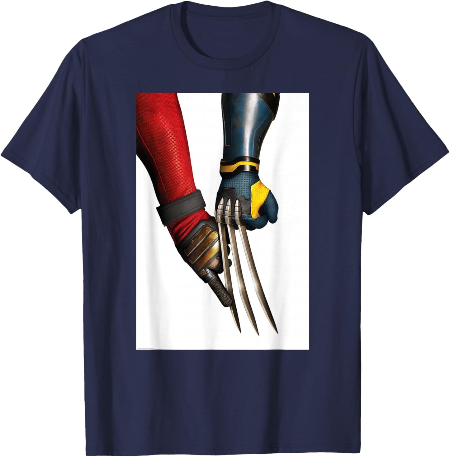 Marvel Studios Deadpool & Wolverine Claw Touch Poster T-Shirt - T-Shirt | Navy