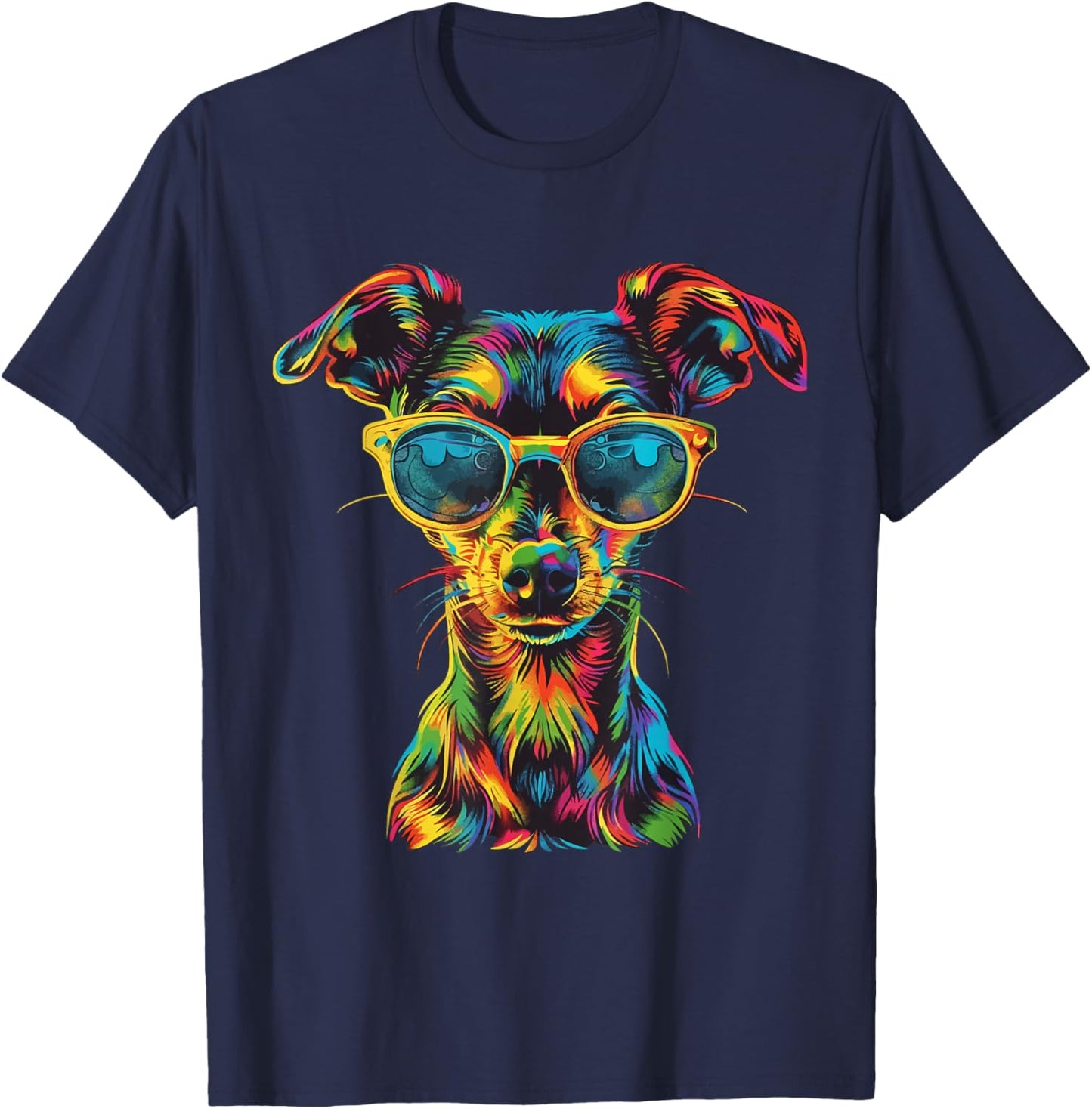 Chiweenie Lovers Design Pop Art Funny Chiweenie Dog T-Shirt - T-Shirt | Navy
