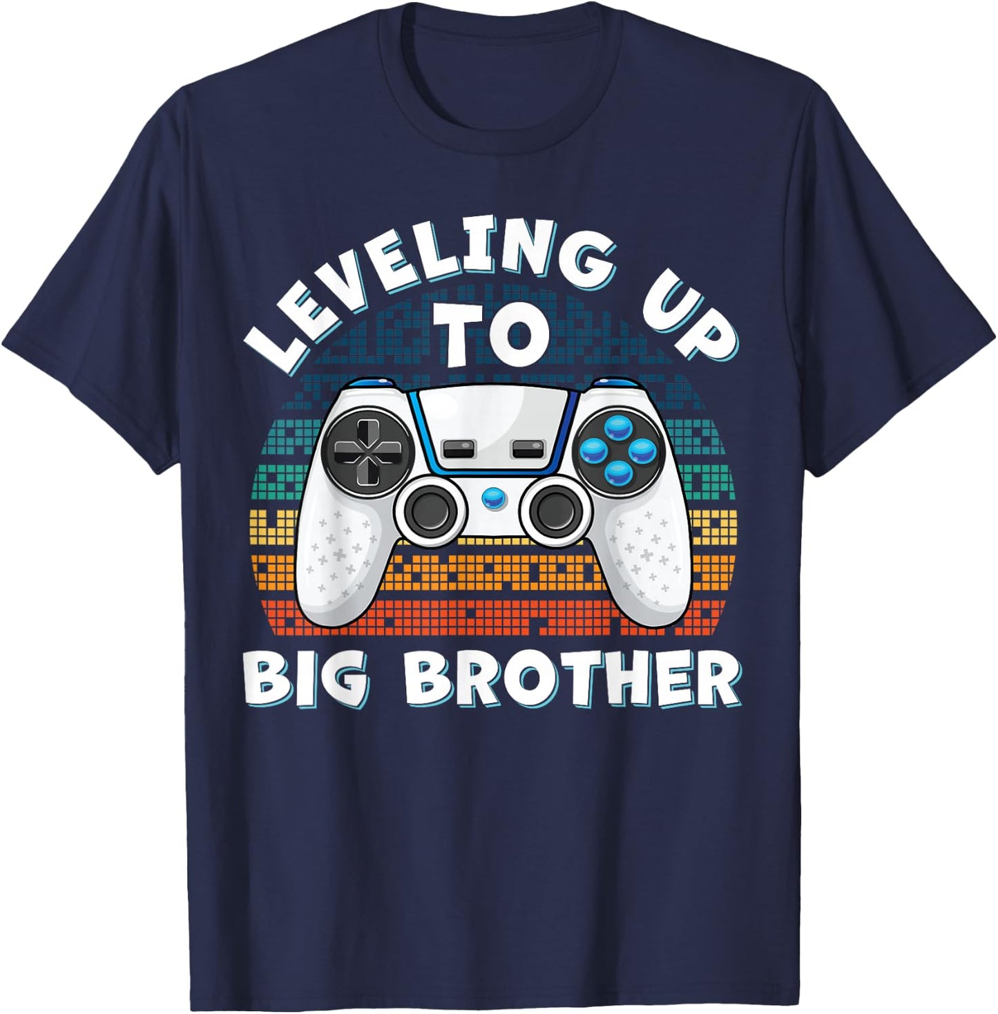 Leveling Up to Big Brother T-Shirt - T-Shirt | Navy