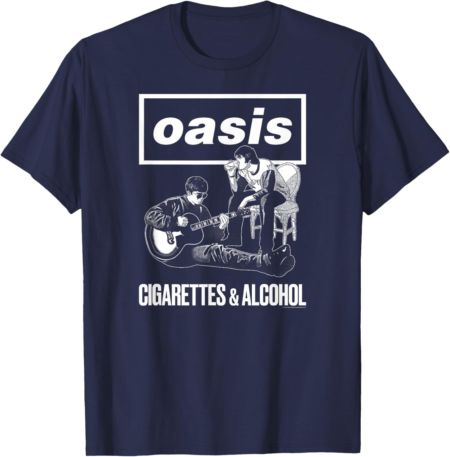 Oasis – Cigarettes and Alcohol T-Shirt - T-Shirt | Navy