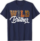 Wild Brother Zoo Born Wild Birthday Safari Jungle T-Shirt - T-Shirt | Navy
