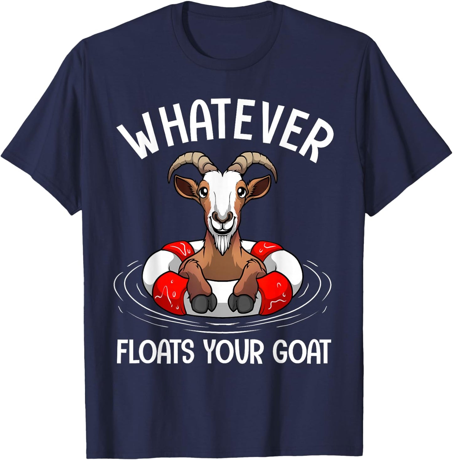 Cute Goat Design Women Kids Animal Farmer Goat Lover T-Shirt - T-Shirt | Navy