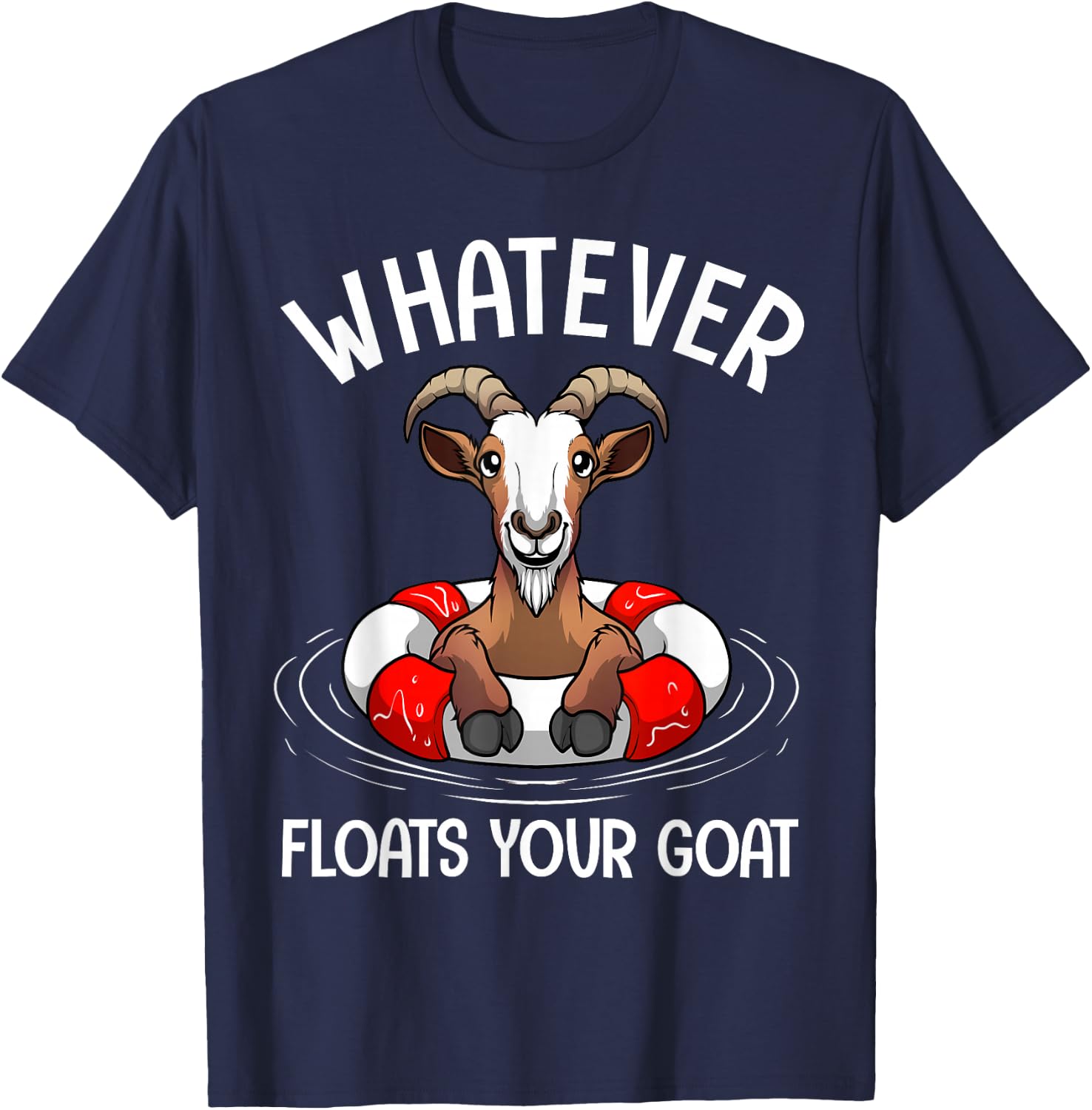 Cute Goat Design Women Kids Animal Farmer Goat Lover T-Shirt - T-Shirt | Navy