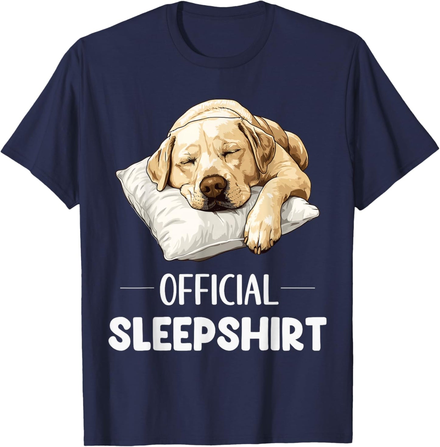 Official Labrador Sleepshirt Cute Lab Dog Lover Sleepwear T-Shirt - T-Shirt | Navy
