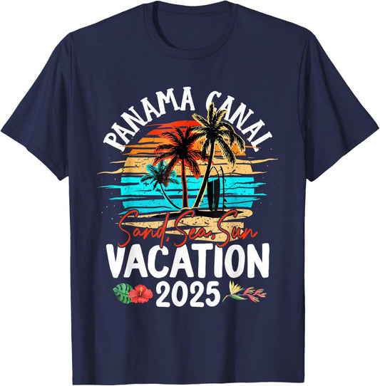 Panama Canal Vacation 2025 Matching Family Group T-Shirt - T-Shirt | Navy