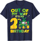 Kids Farmer bday out of my way it's my 2nd birthday tractor T-Shirt - T-Shirt | Navy