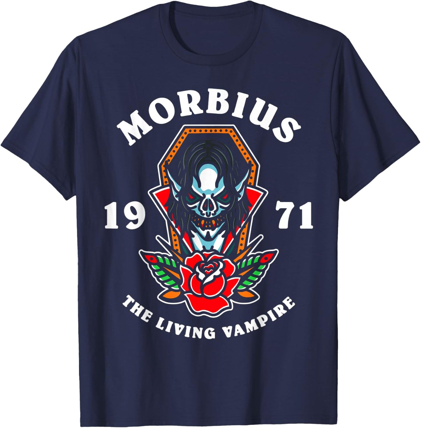 Marvel Morbius The Living Vampire 1971 T-Shirt - T-Shirt | Navy