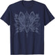 Henna Style Lotus Flower T-Shirt - T-Shirt | Navy