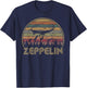 Retro Zeppelin 70s 80s Dirigible Airship Vintage Sunset T-Shirt - T-Shirt | Navy