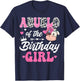 Abuelo Of The Birthday Girl Farm Cow 1St Birthday Girl T-Shirt - T-Shirt | Navy