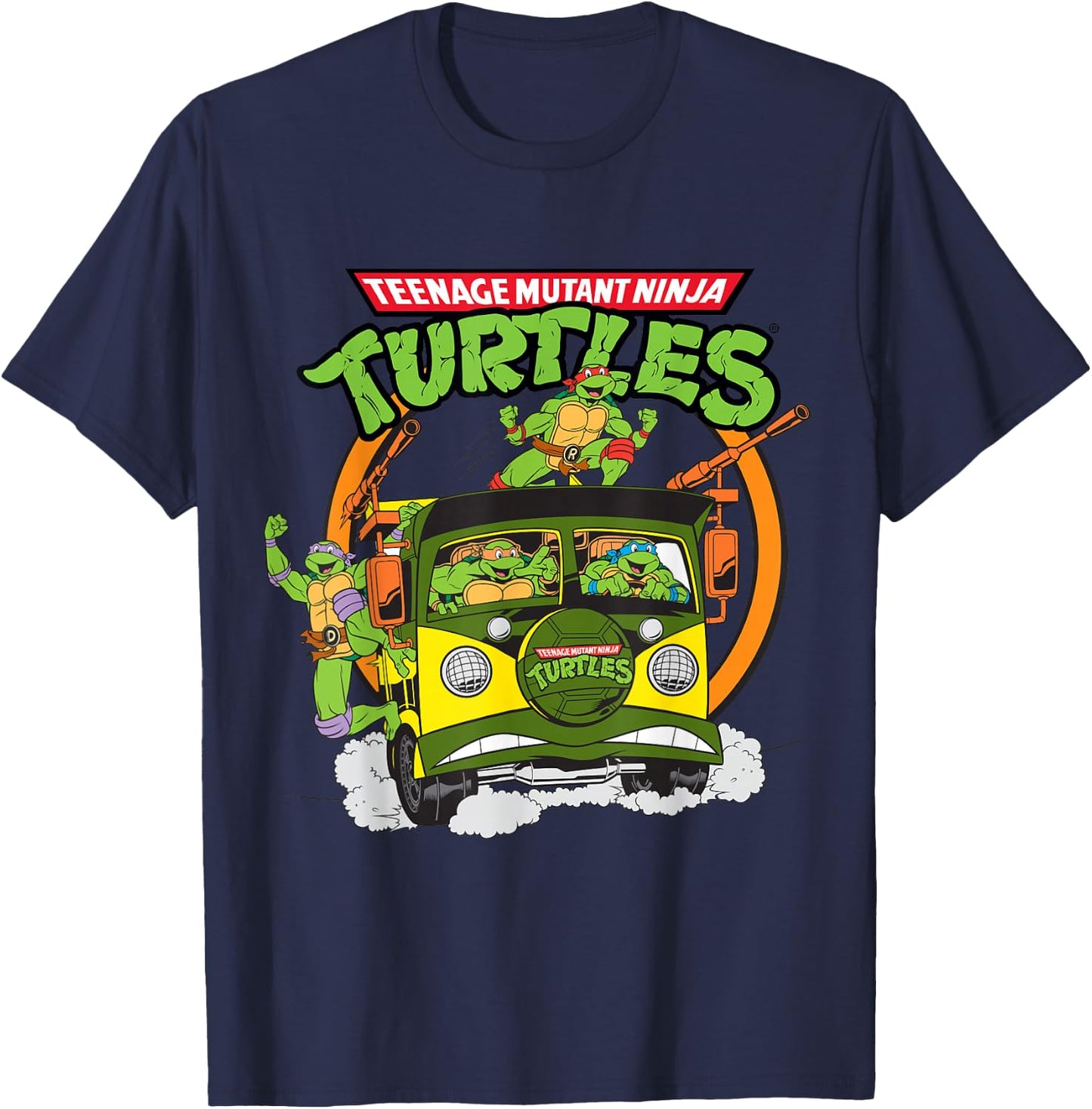TMNT Battle Wagon Group Shot T-Shirt - T-Shirt | Navy
