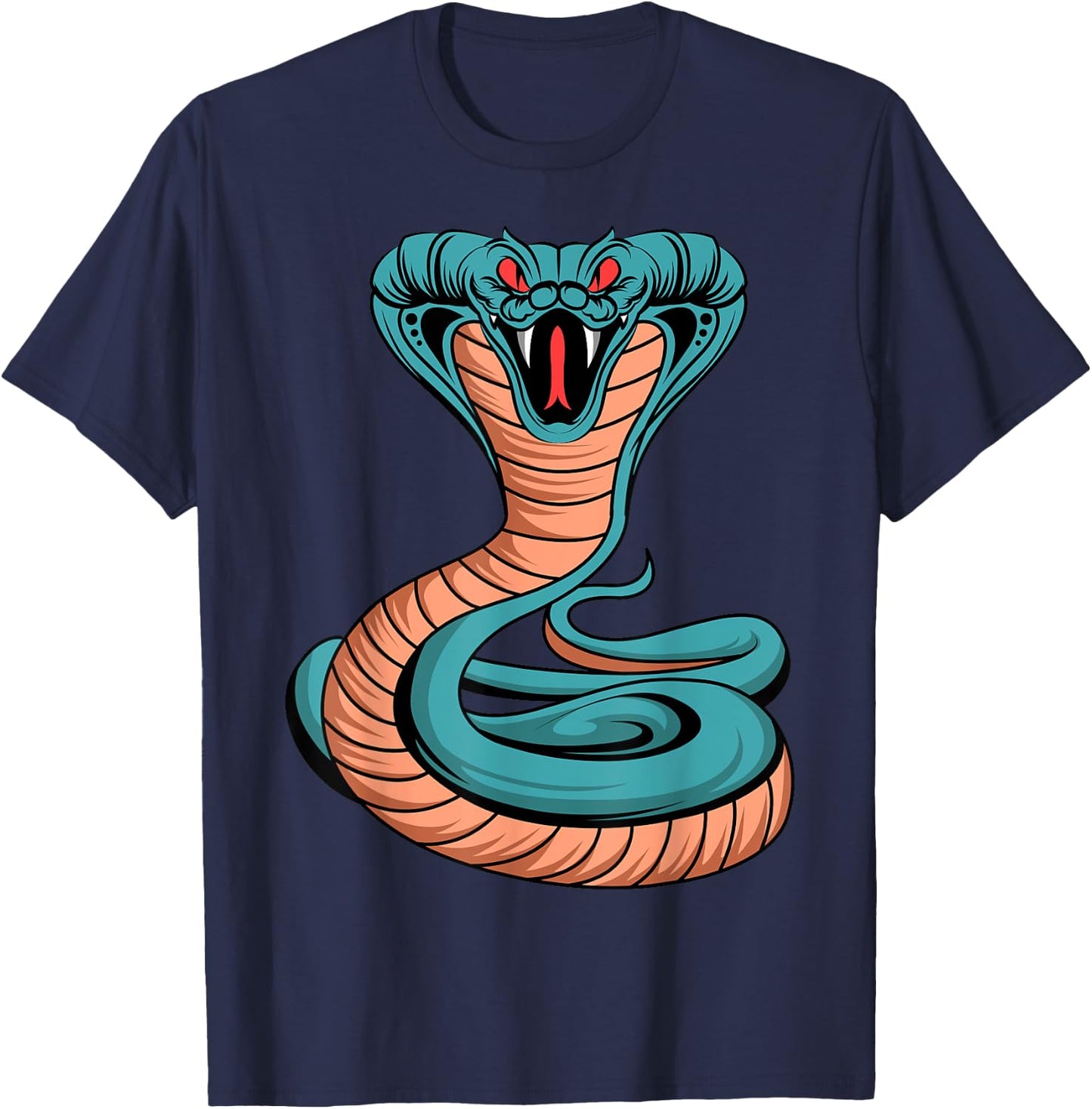Cobra King Venomous Snake Poisonous Reptile Lover T-Shirt - T-Shirt | Navy