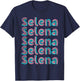 Girl Retro Selena First Name Personalized Candy Vintage kids T-Shirt - T-Shirt | Navy