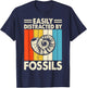 Easily Distracted By Fossils T-Shirt - T-Shirt | Navy