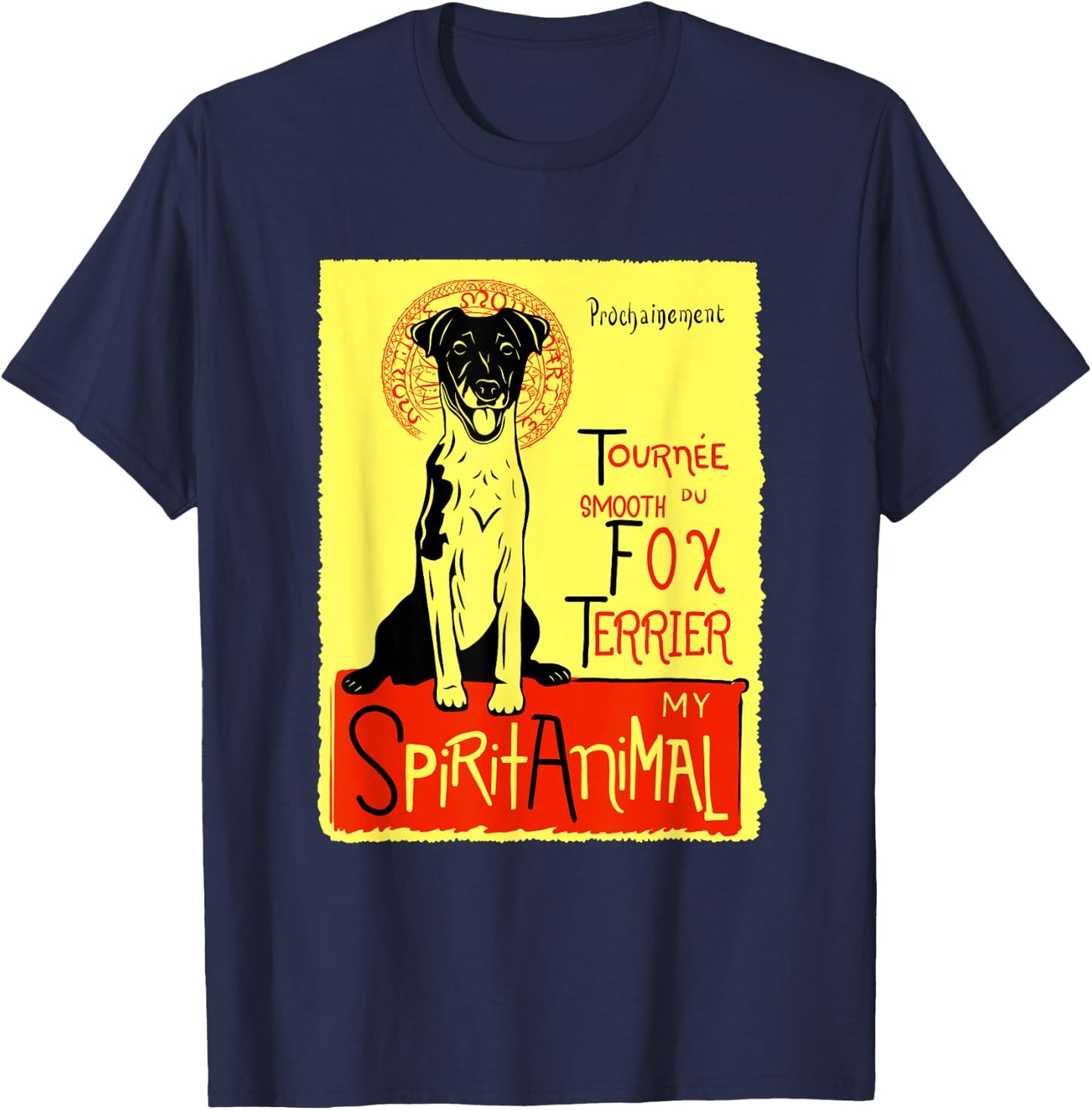 Cute Smooth Haired Fox Terrier Dog Smooth Fox Terrier Gift T-Shirt - T-Shirt | Navy