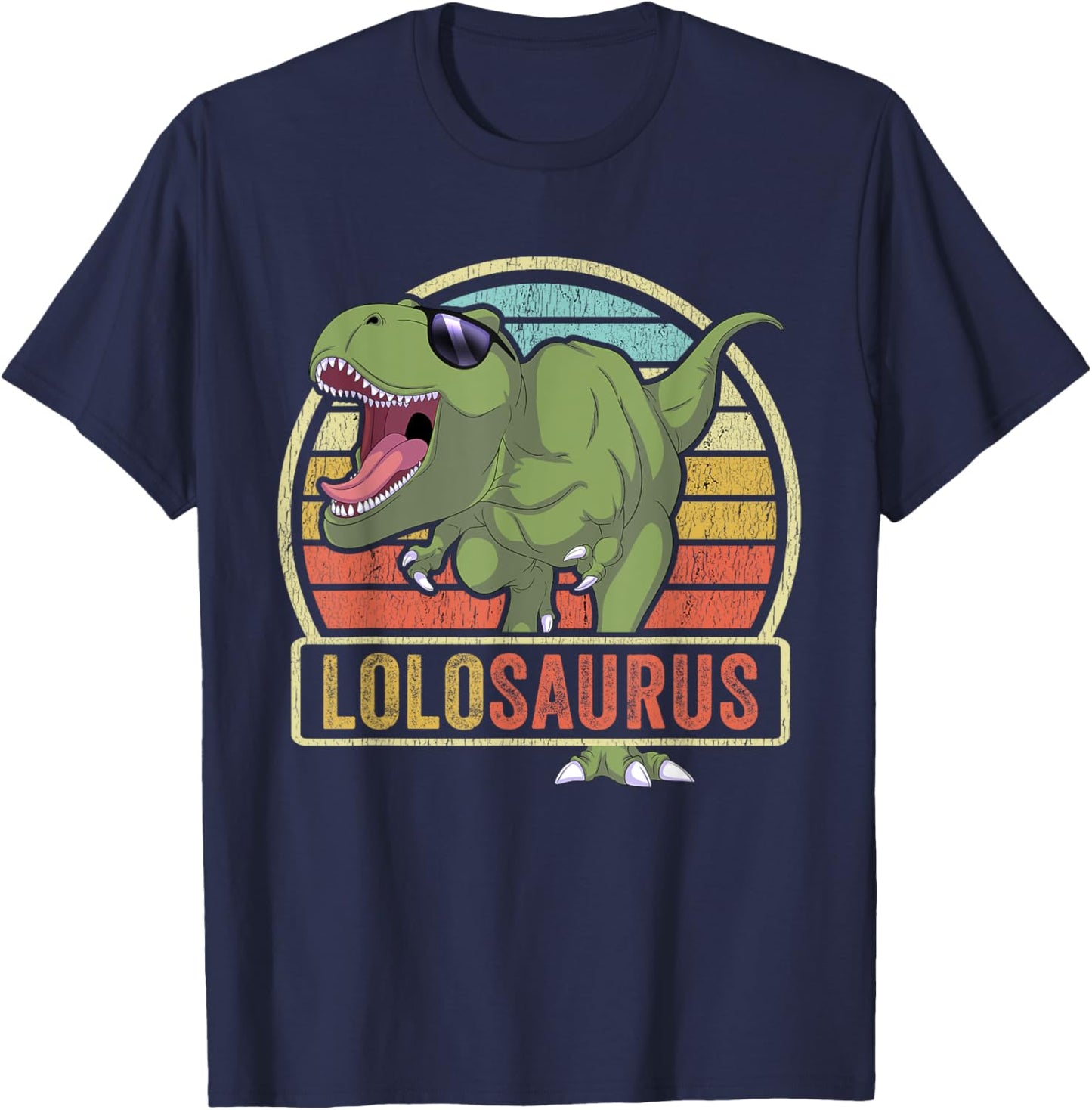 Lolosaurus Dinosaur Lolo Saurus Family Matching T-Shirt - T-Shirt | Navy