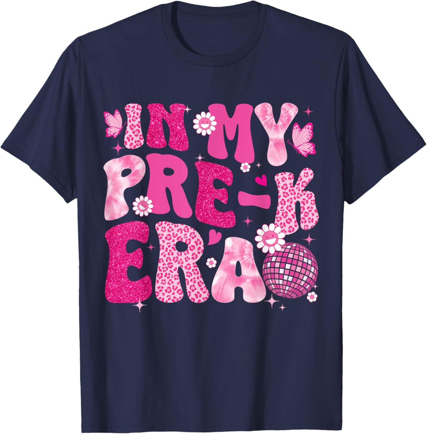 In My Pre-K Era Teachers Women Back To School Kids Girls T-Shirt - T-Shirt | Navy