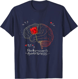 Tulip Parkinson's Awareness Parkinson April Month Gifts T-Shirt - T-Shirt | Navy