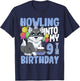 Wolf for 9 Year Old Birthday for 9th Birthday Wolf Kids Boys T-Shirt - T-Shirt | Navy