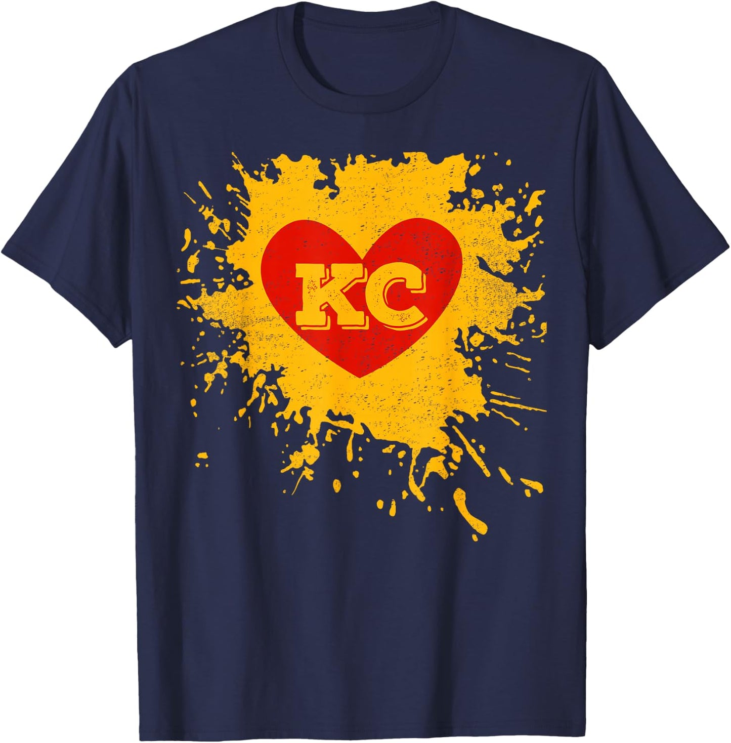 I Love Kansas City Heart 2021 I Heart KC T-Shirt - T-Shirt | Navy