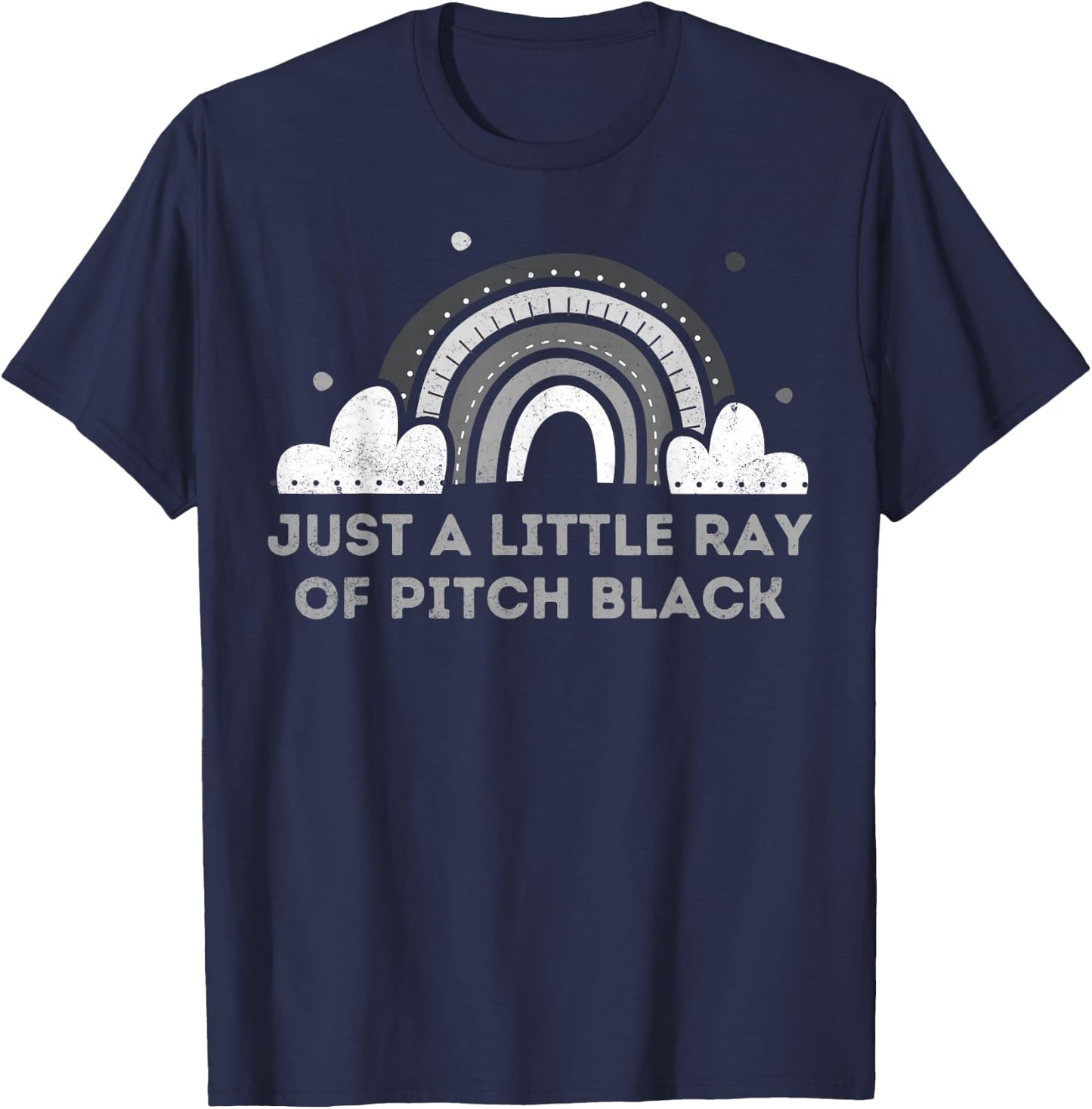 A Little Ray Of Pitch Black T-Shirt - T-Shirt | Navy