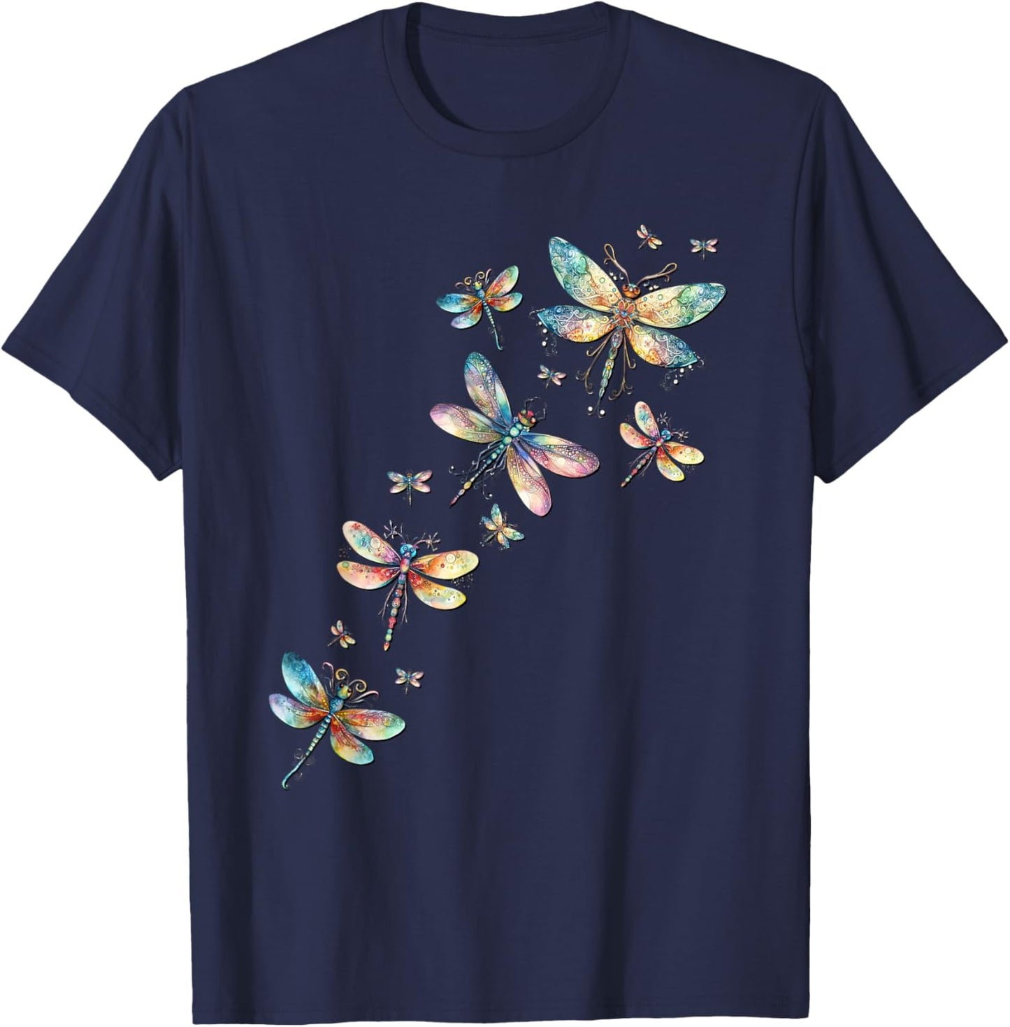 Dragonfly Accessories Cute Summer Dragonflies T-Shirt - T-Shirt | Navy
