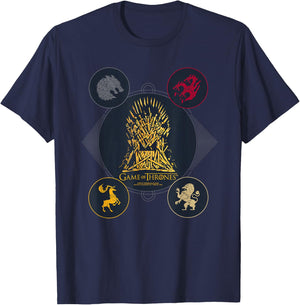 Game of Thrones 4 Houses for the Throne T-Shirt - T-Shirt | Navy