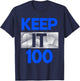 Blue Keep It 100 Royal Blue Graphic T-Shirt - T-Shirt | Navy