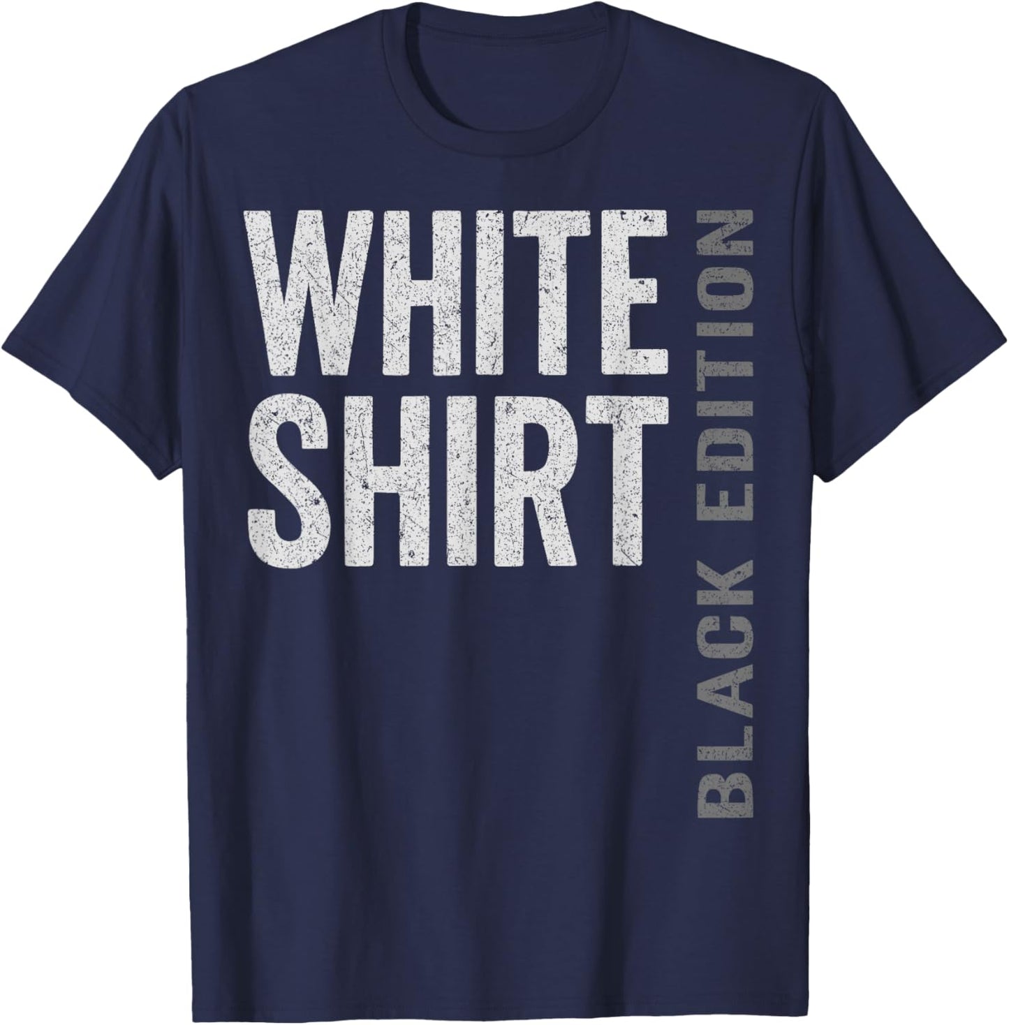 Weisses Shirt Black Edition - White Shirt Black Edition T-Shirt - T-Shirt | Navy